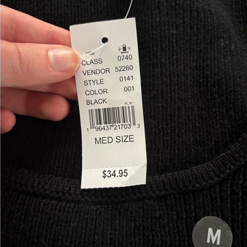 NWT PacSun Black Sweater Shirt - Picture 4 of 6